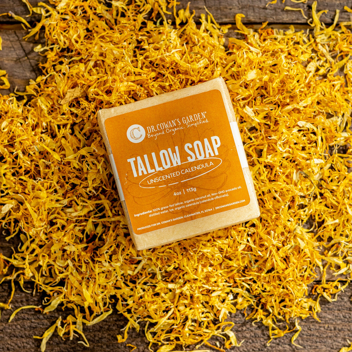 Unscented Calendula Tallow Soap by Dr. Cowan's Garden