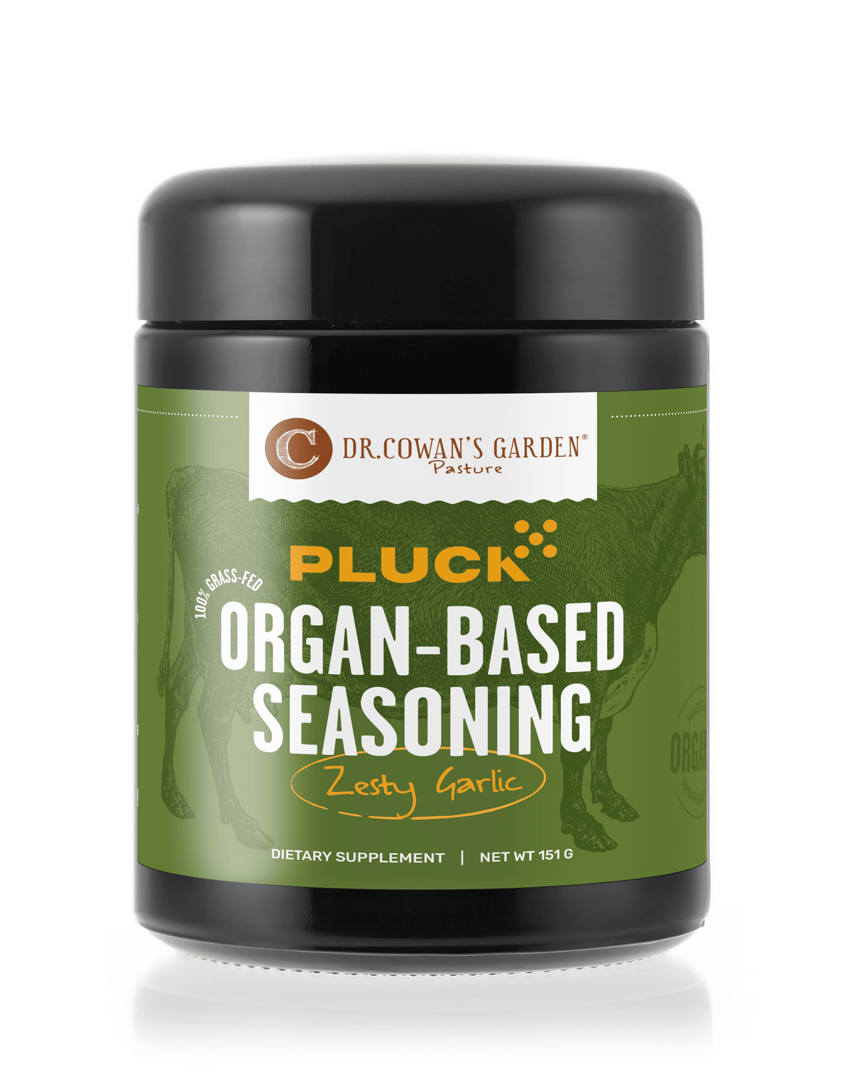 Pluck Zesty Garlic Organ-Based Seasoning by Dr. Cowan's Garden