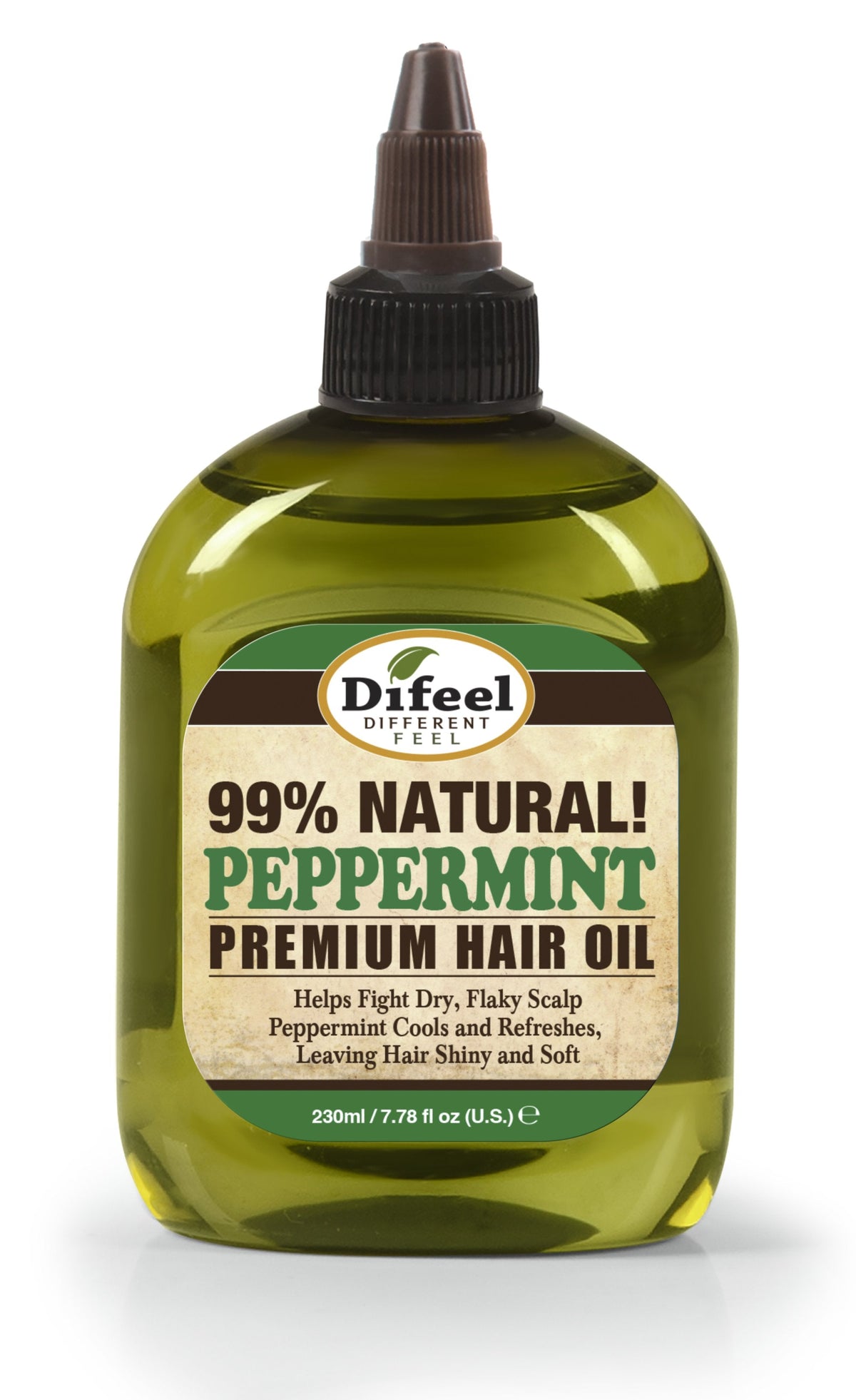 Difeel Premium Natural Hair Oil - Peppermint Oil 8 oz. (PACK OF 2) by difeel - find your natural beauty