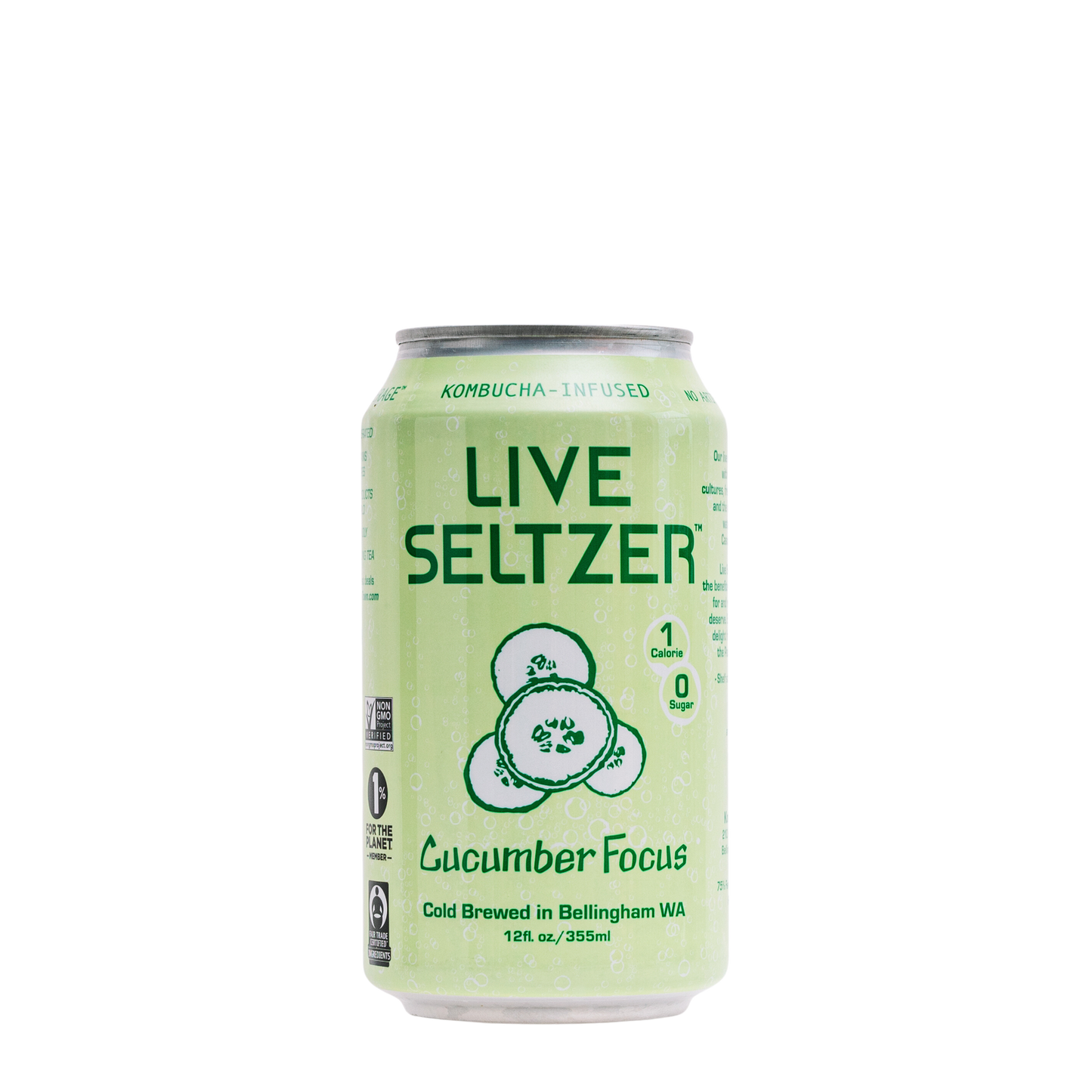 Cucumber Live Seltzer (case of 12) by KombuchaTown