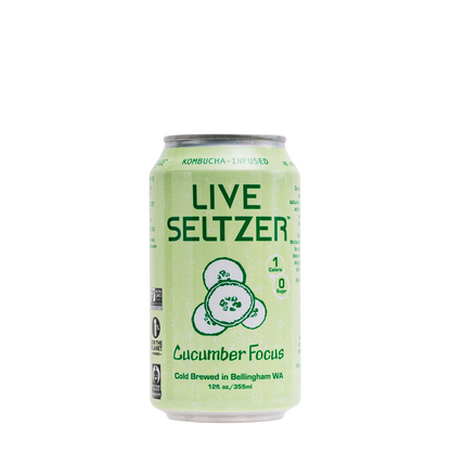 Cucumber Live Seltzer (case of 12) by KombuchaTown