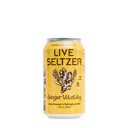 Ginger Energy Live Seltzer (case of 12) by KombuchaTown