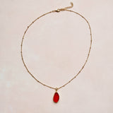 Carnelian Raw Crystal Necklace by Tiny Rituals