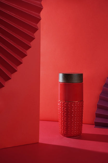 One-O-One / Free Soaring Gold Line Ceramic Tumbler by ACERA LIVEN