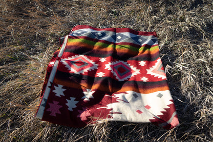 Andean Alpaca Wool Blanket - Rojo by Alpaca Threadz