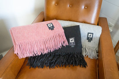 Alpaca Wool Throw Blanket - Solid Colors by Alpaca Threadz