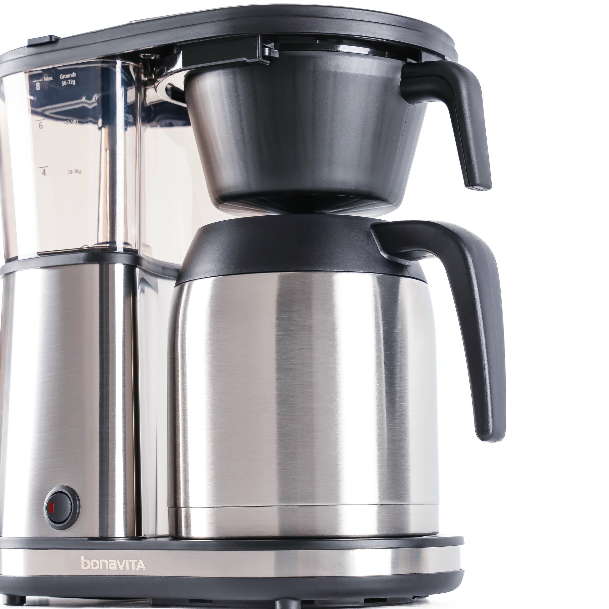 Connoisseur 8-Cup Drip Coffee Brewer One-Touch with Thermal Carafe and Hanging Basket - SCA Certified Home Brewer