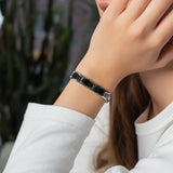 Ceramic and Stainless Steel Magnetic Bracelet. 2 Colors available. Model CEB044