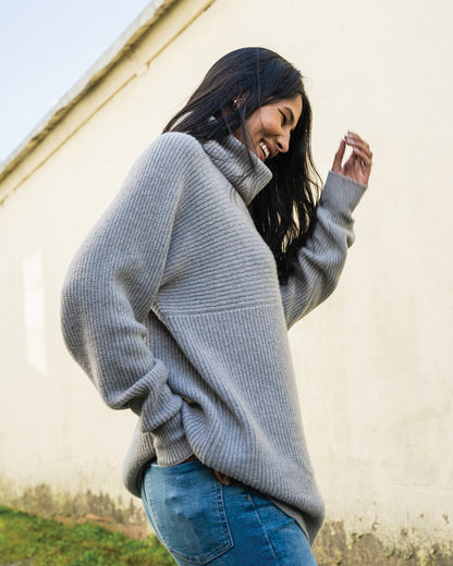 Recycled Cashmere Oversized Turtleneck by United By Blue