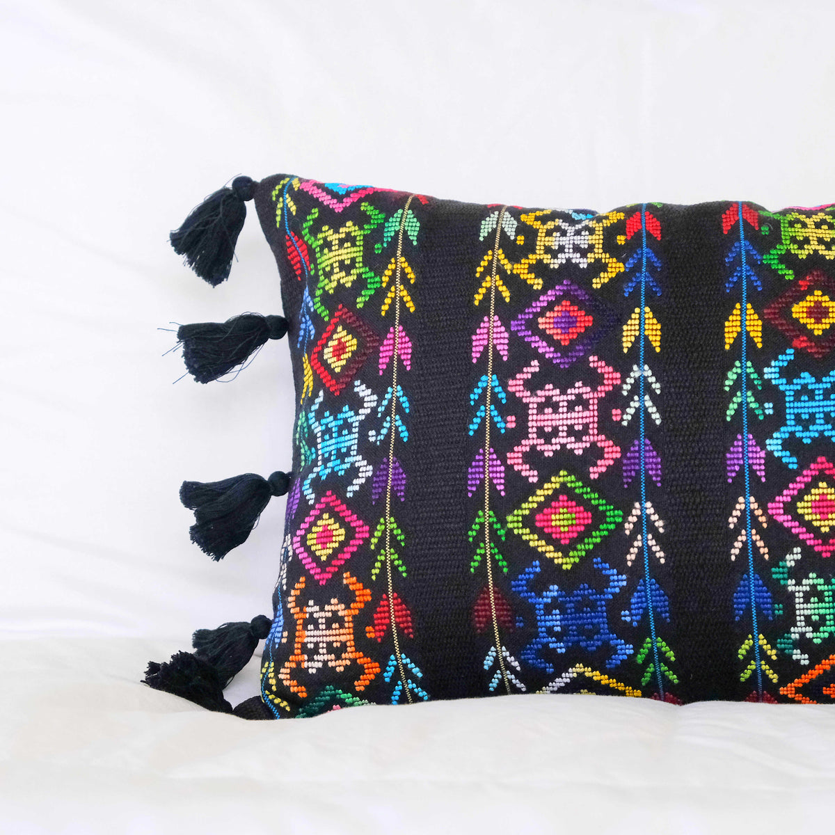 Oversized Guatemalan Lumbar Pillow by Upavim Crafts