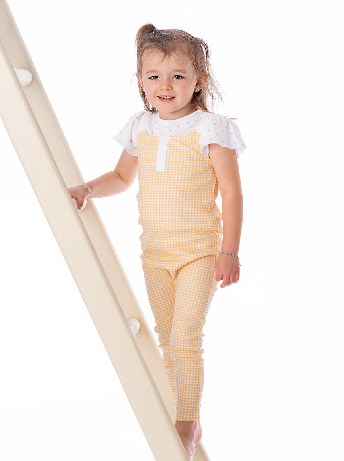 Organic Cotton Overall - Butter Gingham by Little Moy