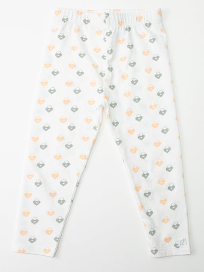 Organic Cotton Leggings - Love lock by Little Moy