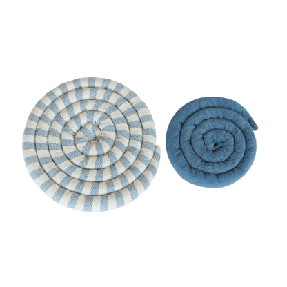 Upcycled Denim Trivets - Set of two by Upavim Crafts