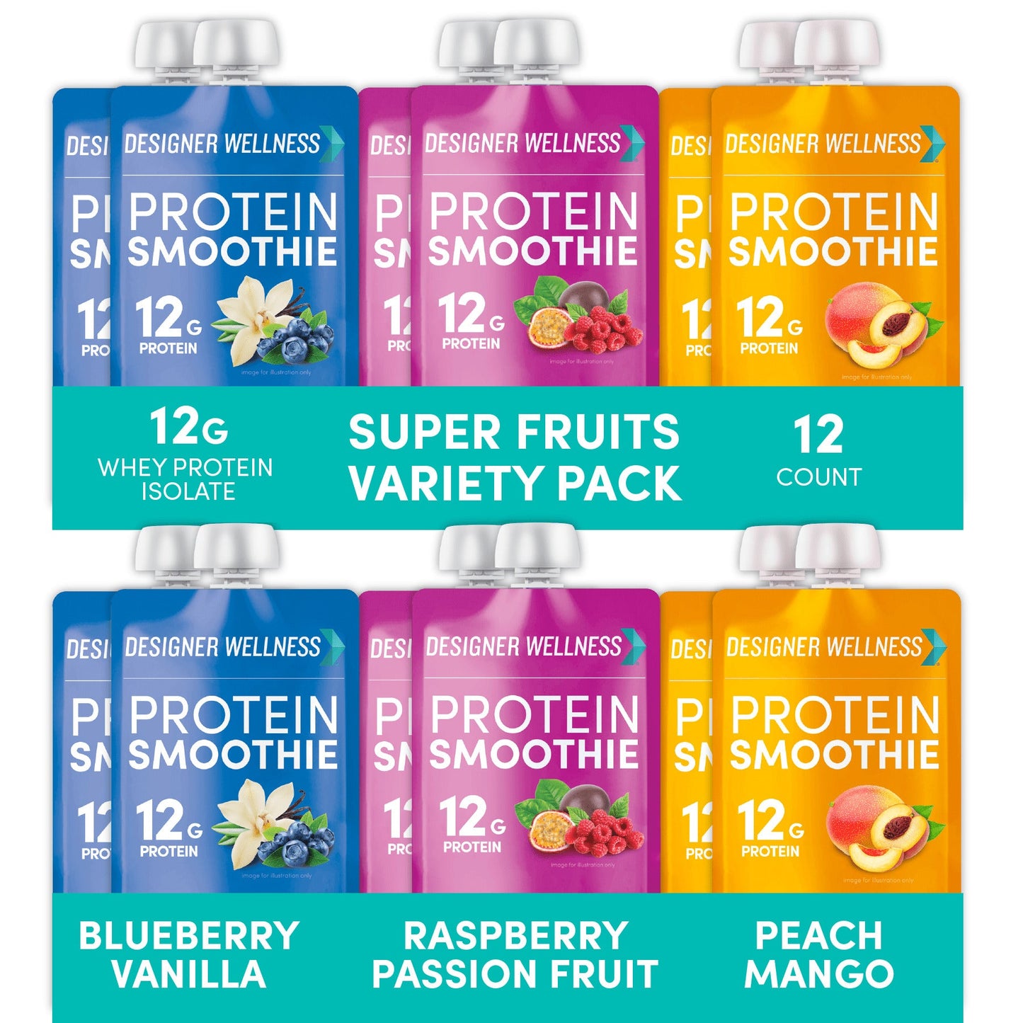 Protein Smoothie - Super Fruit Variety 12 pack