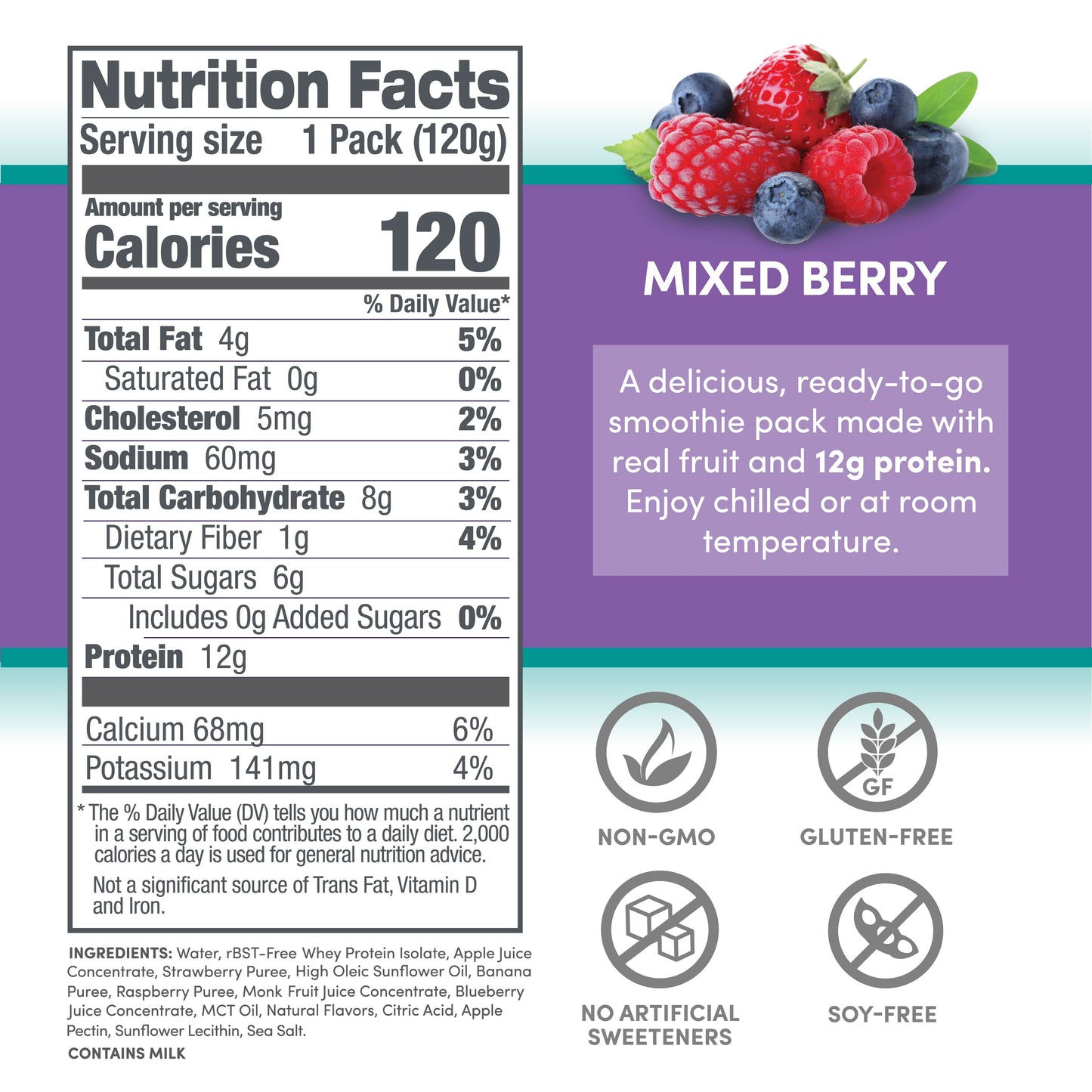 Protein Smoothie - Mixed Berry 12 pack