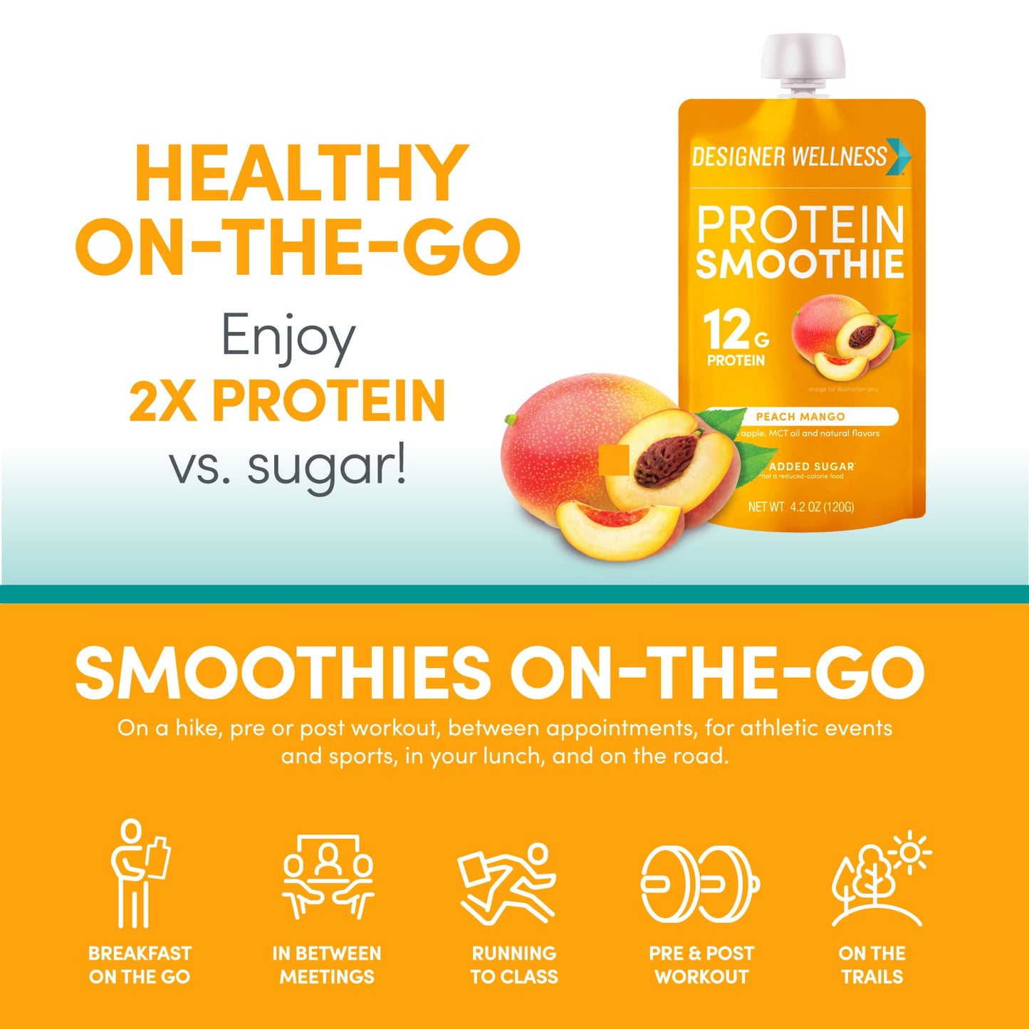 Protein Smoothie - Peach Mango 12 pack