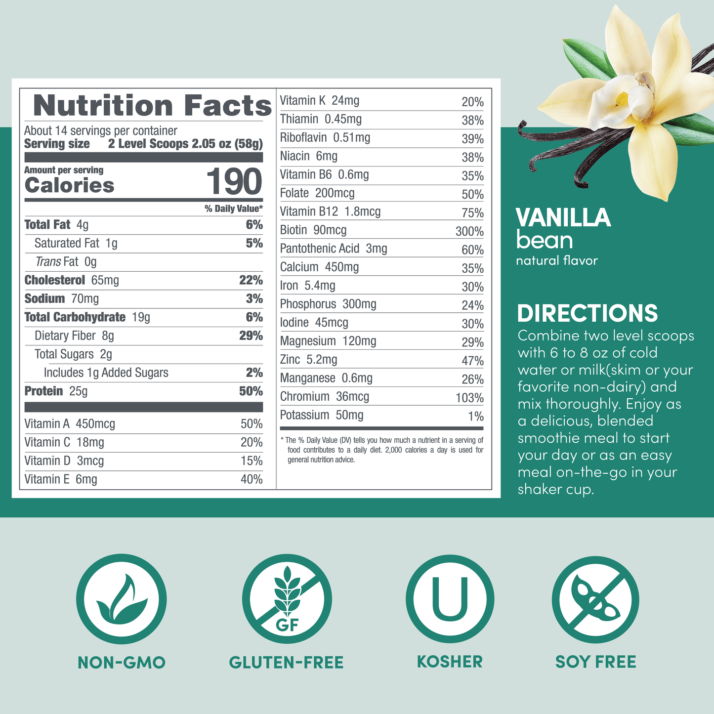 Designer Whey: Meal Replacement Protein Powder | Vanilla