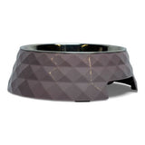 Diamond Melamine Stainless Steel Dog Bowl (Wood Rose) by American Pet Supplies