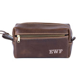 Double Zipper Toiletry Bag by Lifetime Leather Co