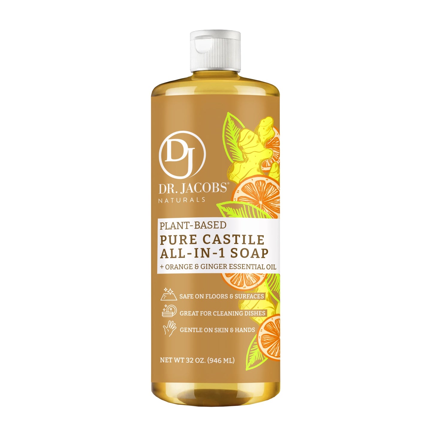 Orange & Ginger All in 1 Castile Soap by Dr. Jacobs Naturals