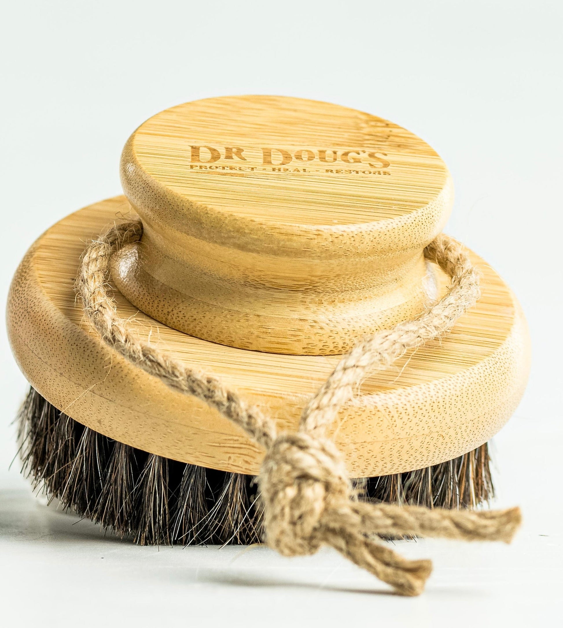 Dr. Doug's Premium Round Dry Brush – Exfoliate, Stimulate, Transform