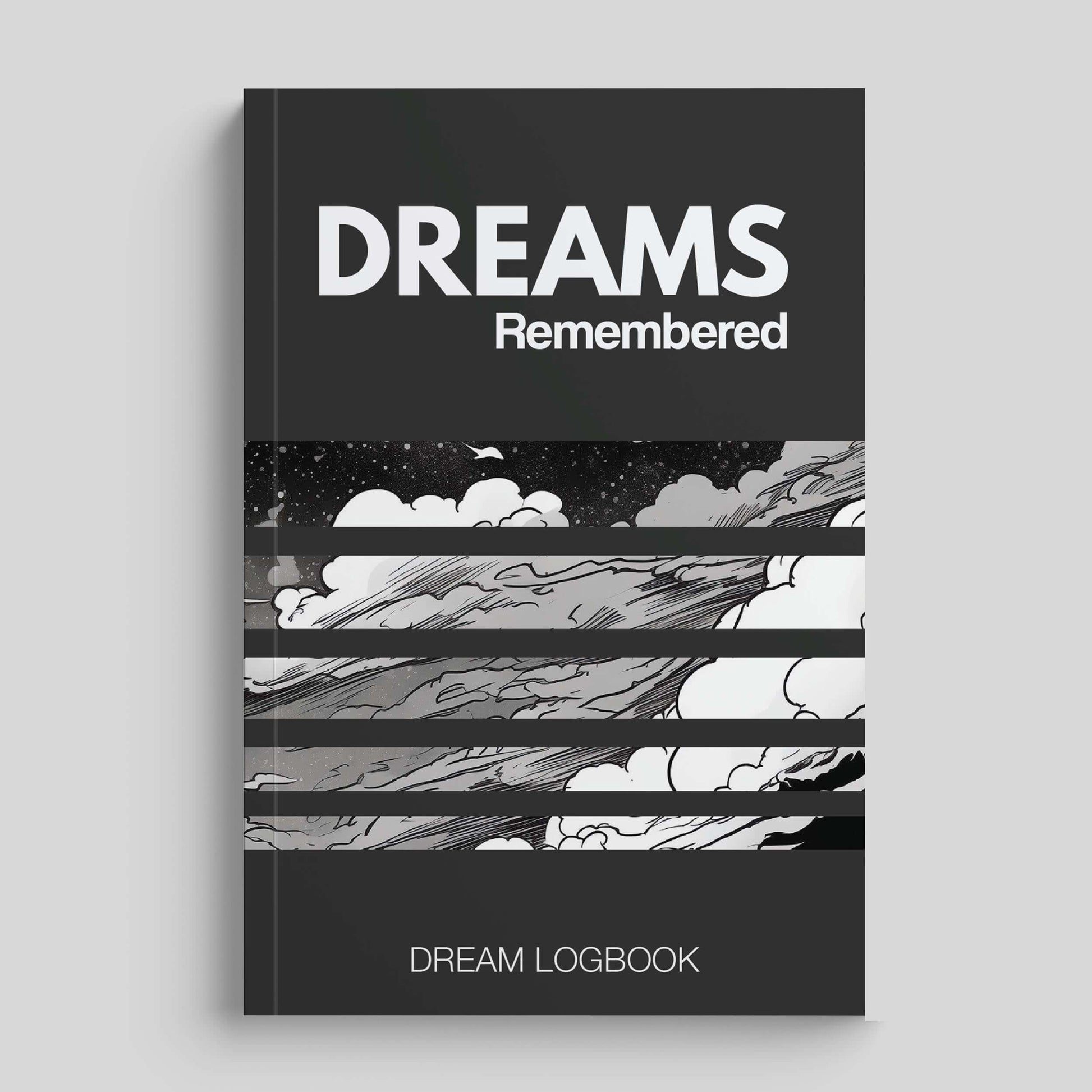 Cover of Dreams Remembered, the dream journal designed for capturing and reflecting on nighttime narratives.