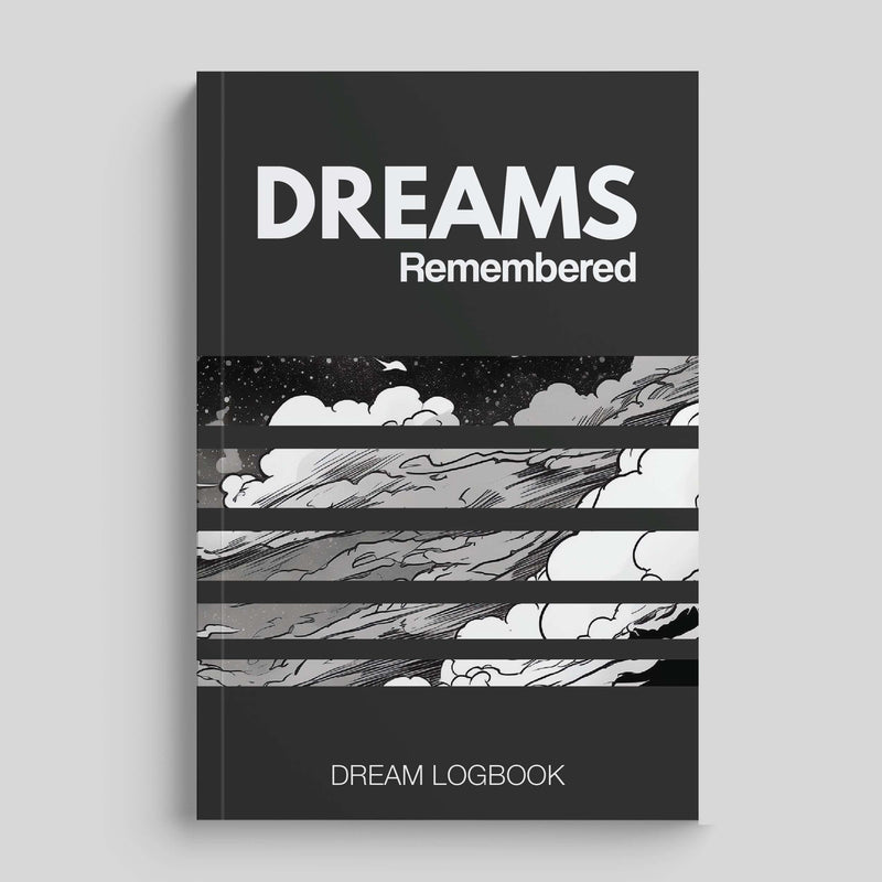 Cover of Dreams Remembered, the dream journal designed for capturing and reflecting on nighttime narratives.