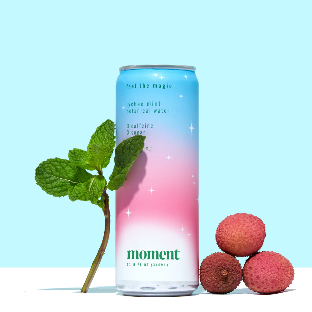 lychee mint adaptogen drink (12-pack) by Moment | Drink Your Meditation