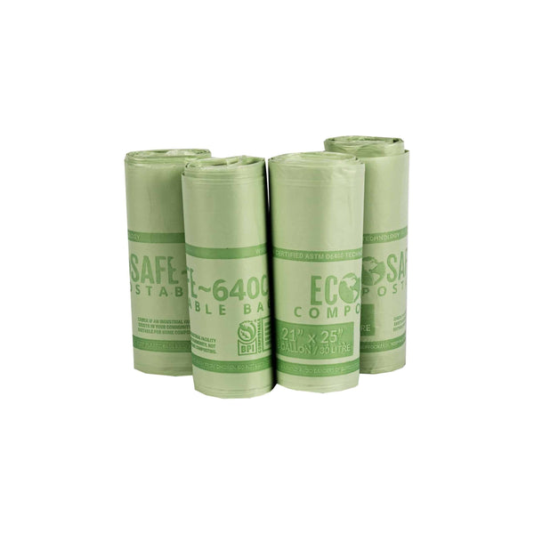 21x25" COMPOSTABLE BIN LINER, 0.6 MIL