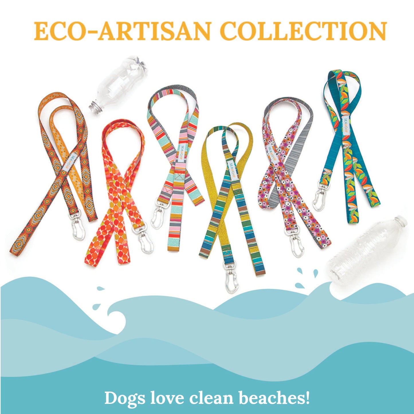 Seawoof Dog Collar Pink Paints Print