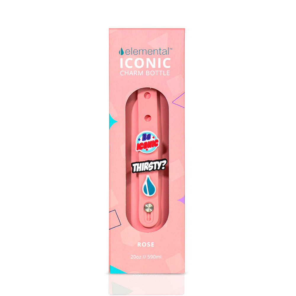 Iconic  Charm Bottle 20oz  - Rose Pink