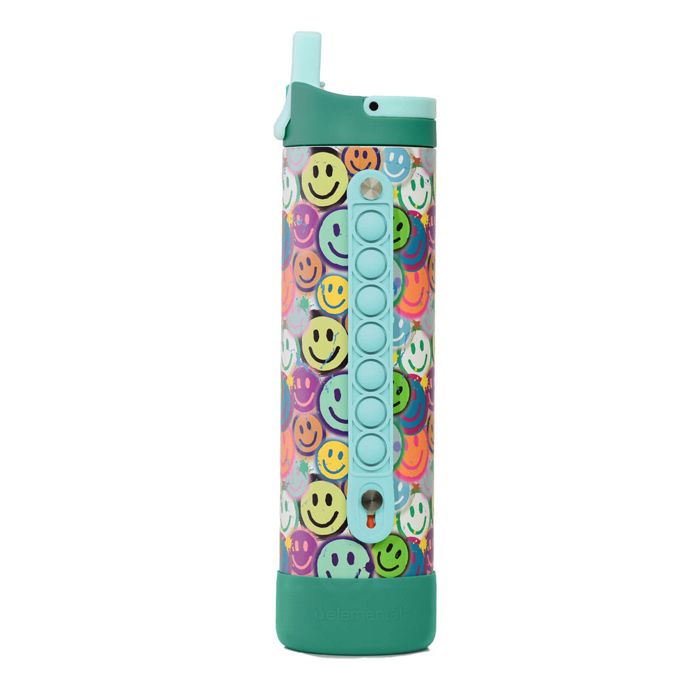 Iconic 20oz Pop Fidget Bottle - Graffiti Smile