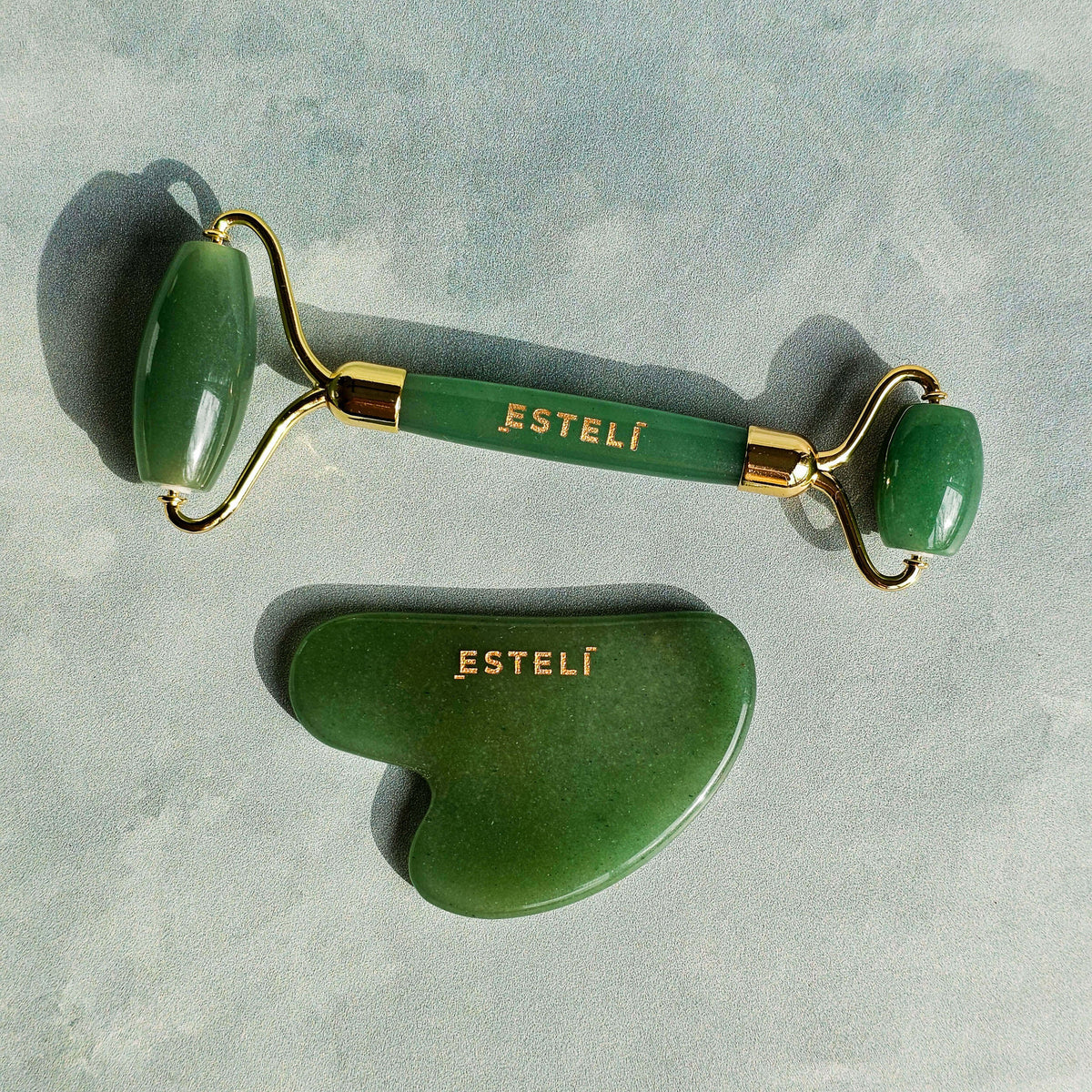 Green Aventurine Roller & Gua Sha Set