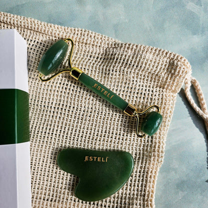 Green Aventurine Roller & Gua Sha Set