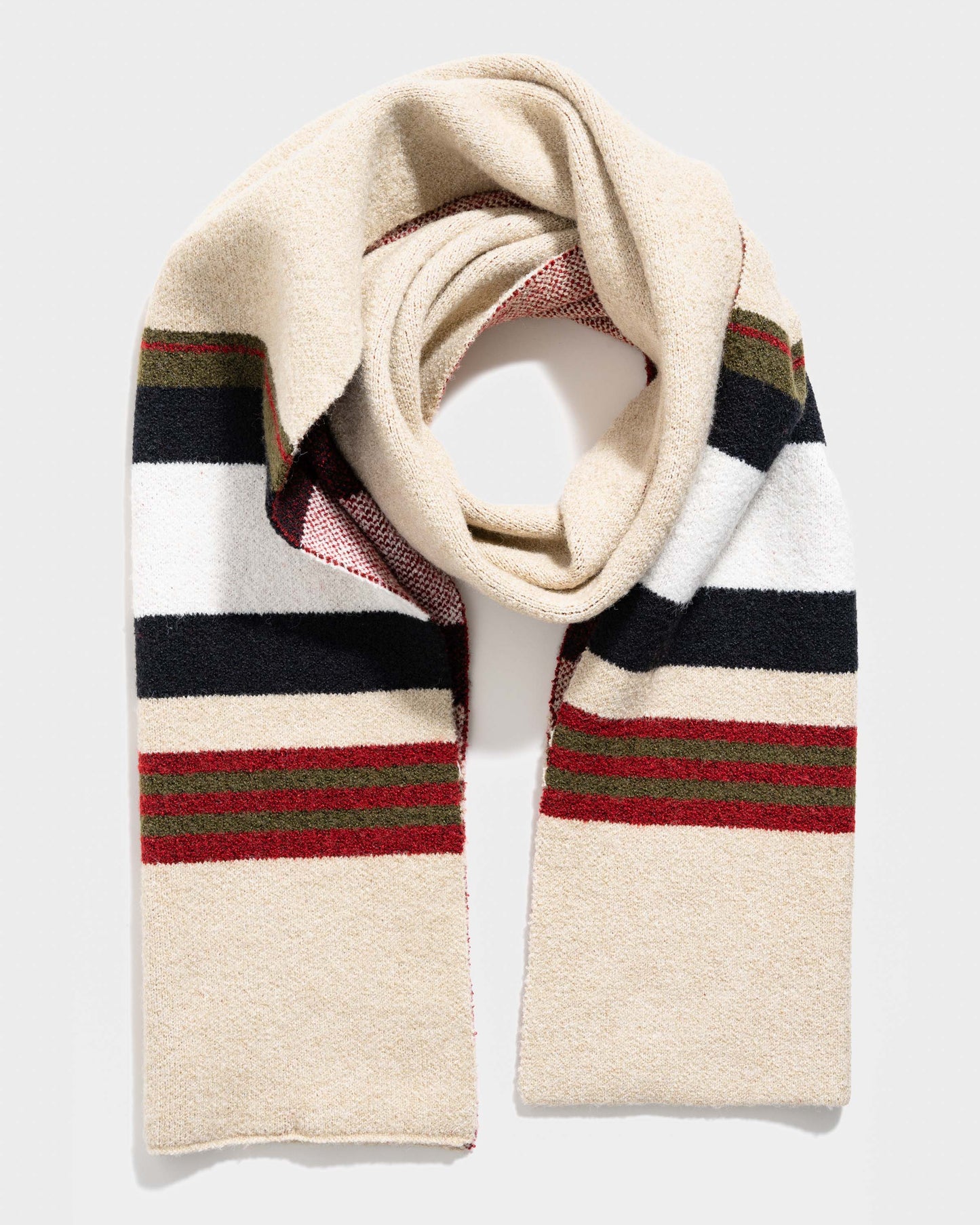 Cream Stripe Recycled Scarf by United By Blue