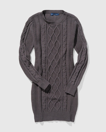 Recycled Cotton Cable Sweater Dress by United By Blue