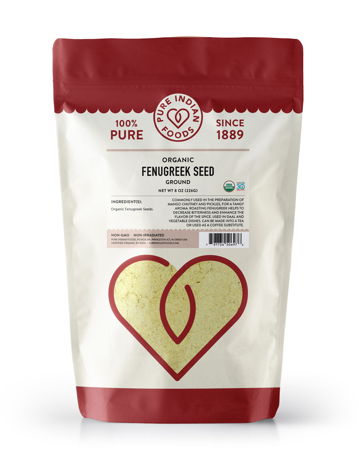 Fenugreek Seed, Certified Organic