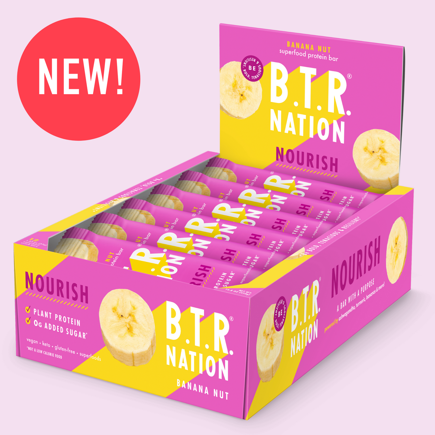 Banana Nut NOURISH (12 Count) 🍌 by B.T.R. Bar