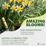 Fishnure 1 pound convenience pack - one pot one bag - Odorless Organic Humus Compost Fish Manure Fertilizer by Fishnure