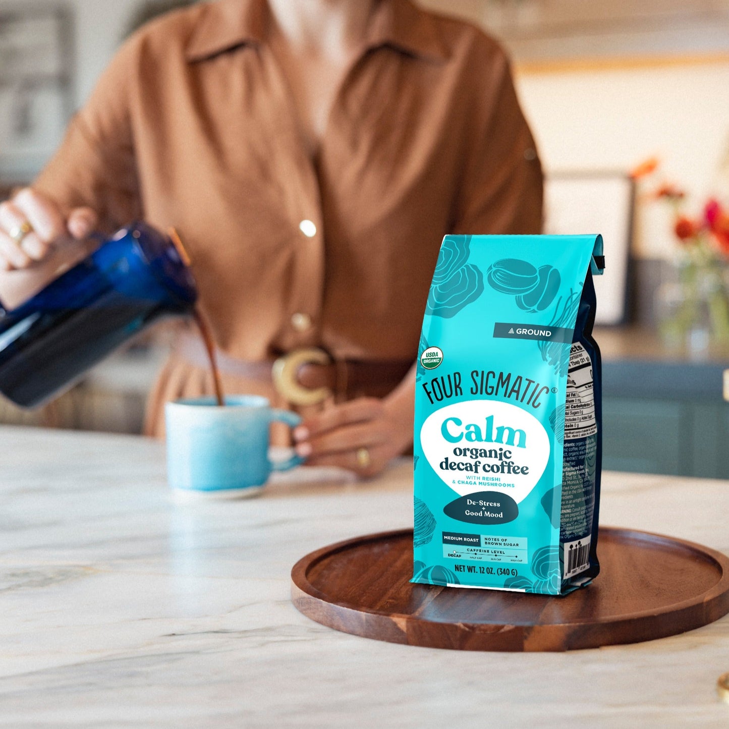 Calm Decaf Ground Coffee Bag