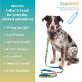 Seawoof Dog Leash Leaf Pattern