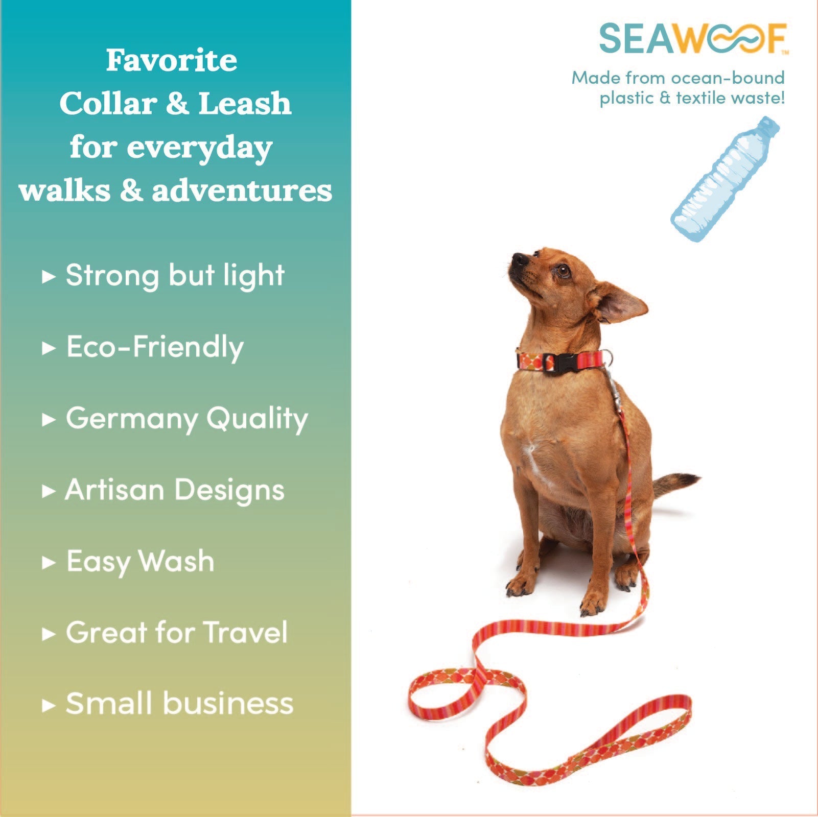 Seawoof Dog Leash Pink Paints Print