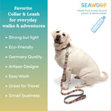 Seawoof Dog Leash Multicolor Stripe Print