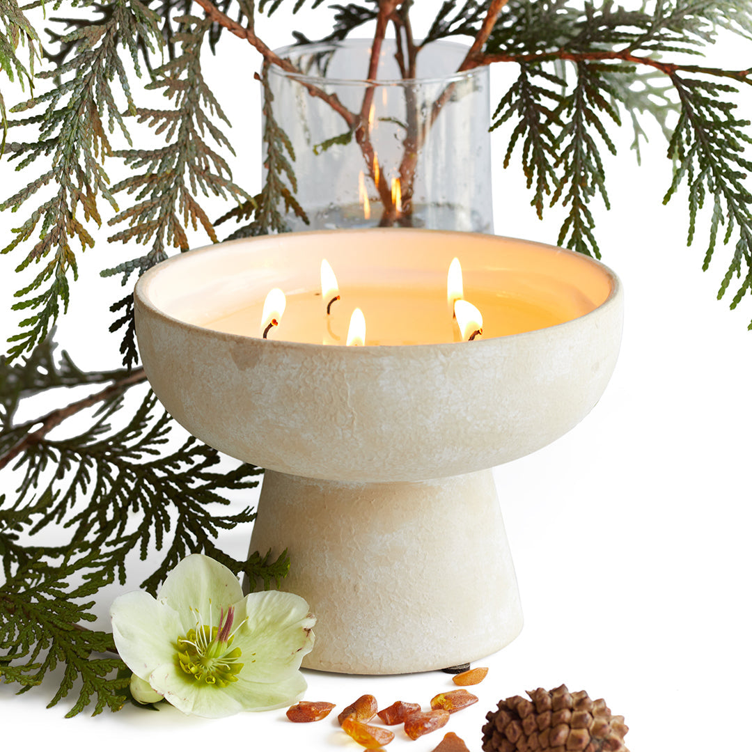 Festive - Ceramic Refillable Candle - Noble Fir & Amber