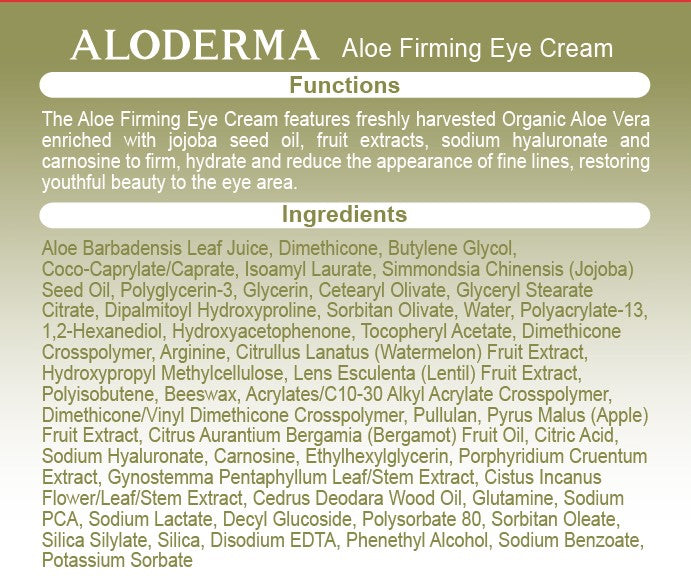 Aloe Firming Eye Cream