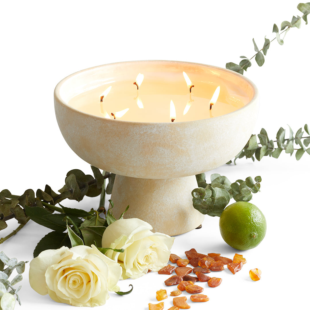 Focus - Ceramic Refillable Candle - Eucalyptus & Lime