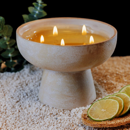 Focus - Ceramic Refillable Candle - Eucalyptus & Lime