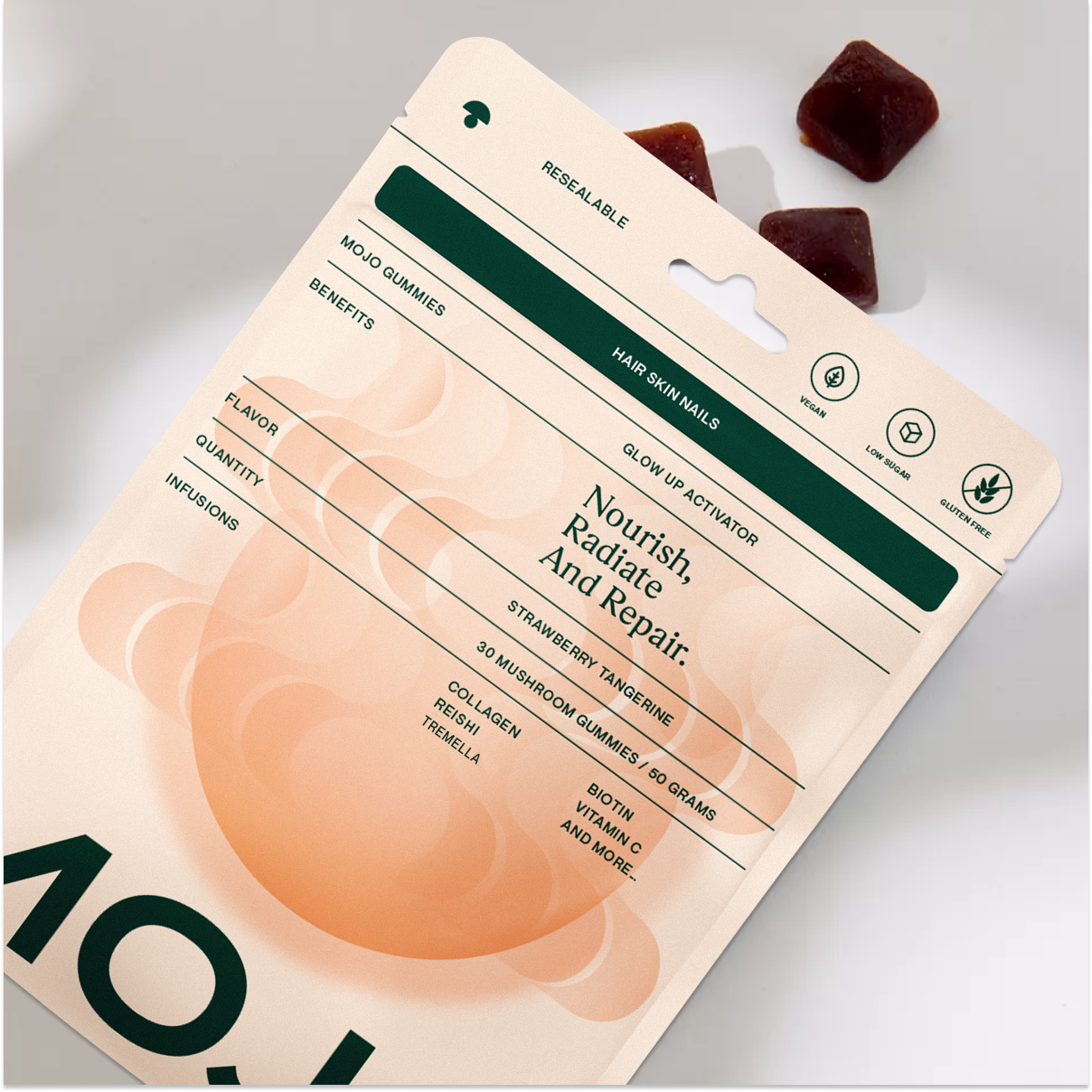 Hair, Skin & Nails Gummies by Mojo | Mushroom Dosed Gummies