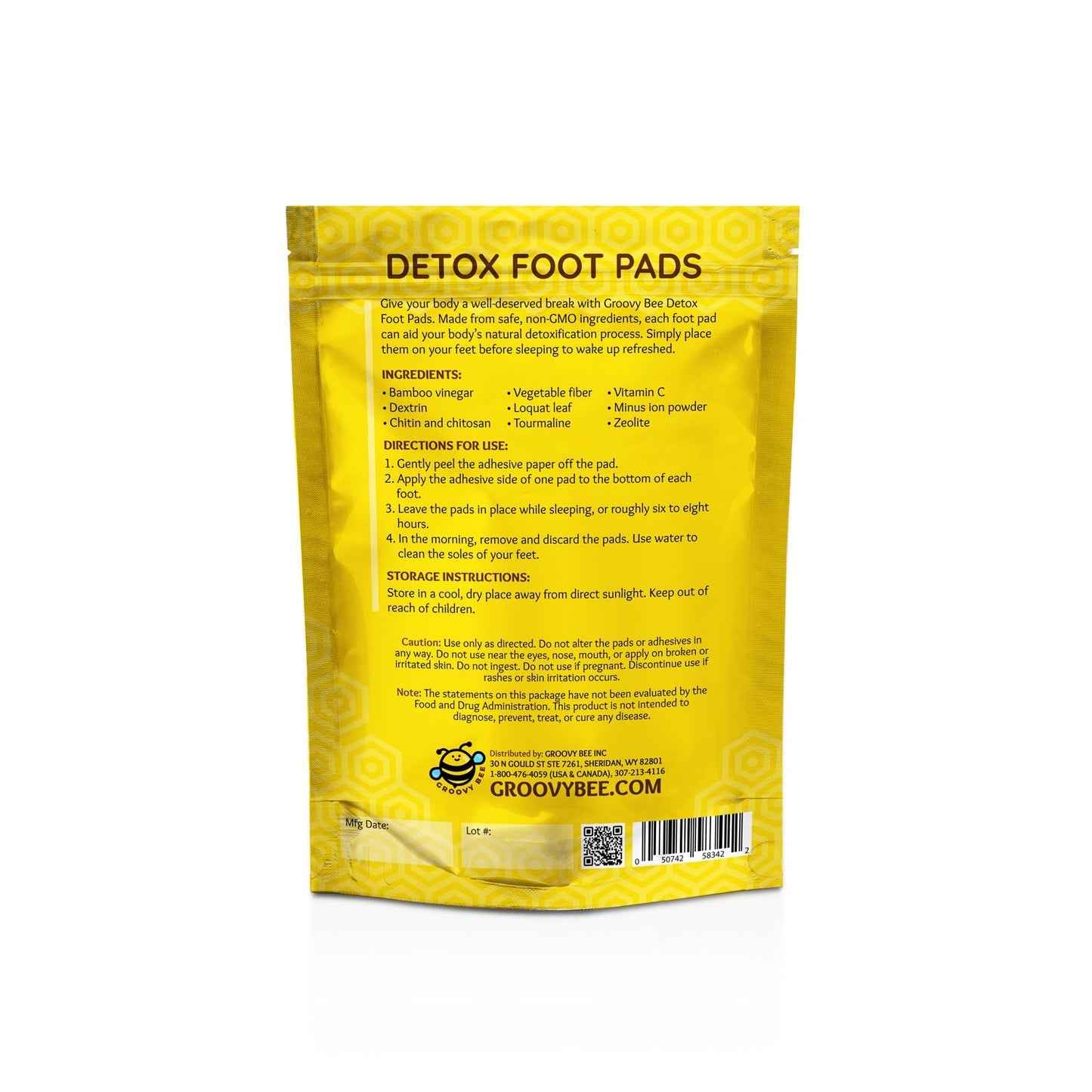 Groovy Bee® Detox Foot Pads (10 Pads/Box)