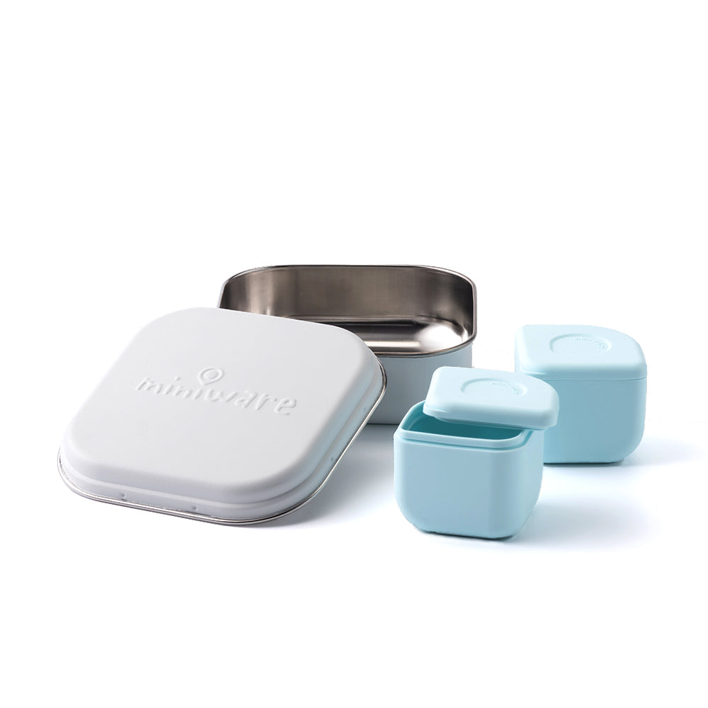 GrowBento: All Ages Bento Box - Snow + Aqua by Miniware